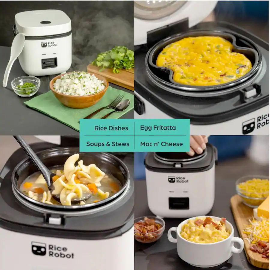 Rice Robot Rice Cooker Cups Cooked Electric Mini Rice Maker Pot
