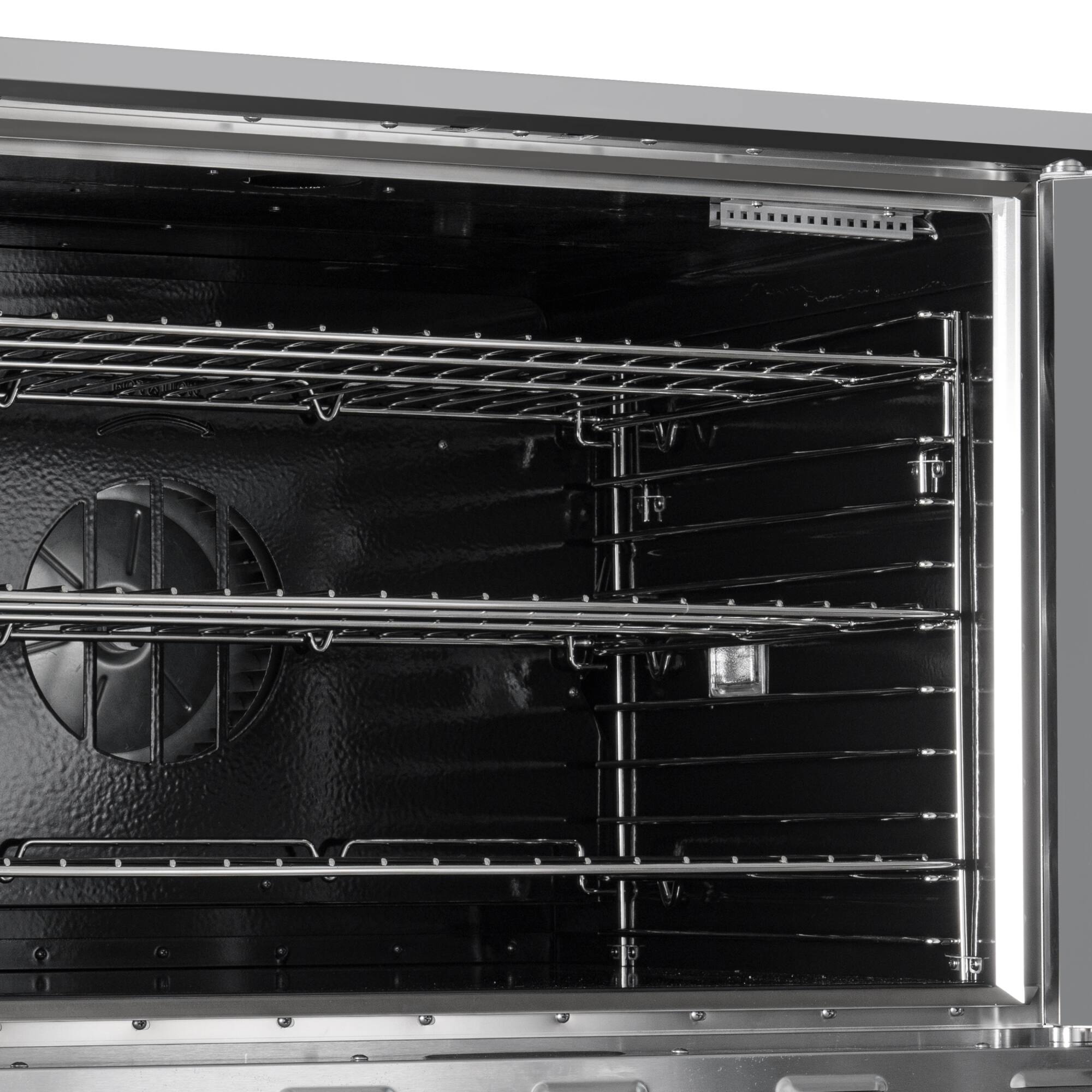 Alt View 5. Koolmore - 38 in. Full Size Double Commercial LP Convection Oven 108,000 BTU Total with Stacking Kit (KM-DCCO54-LP) - Silver.