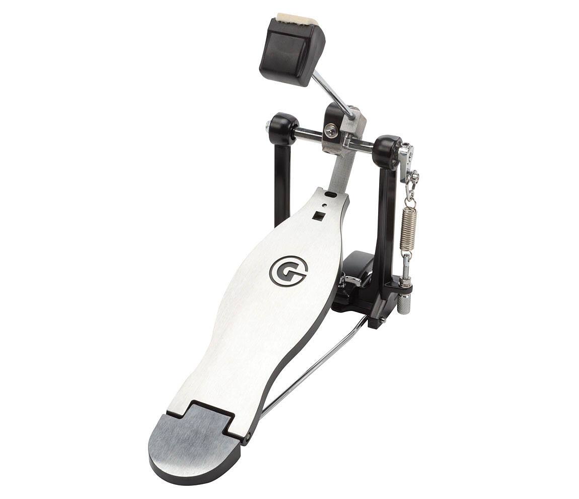 Front. Gibraltar Hardware - Strap Drive Bass Drum Pedal,  Lightweight All-Metal Frame, with G-Stamped Footboard Dual Surface Beater.