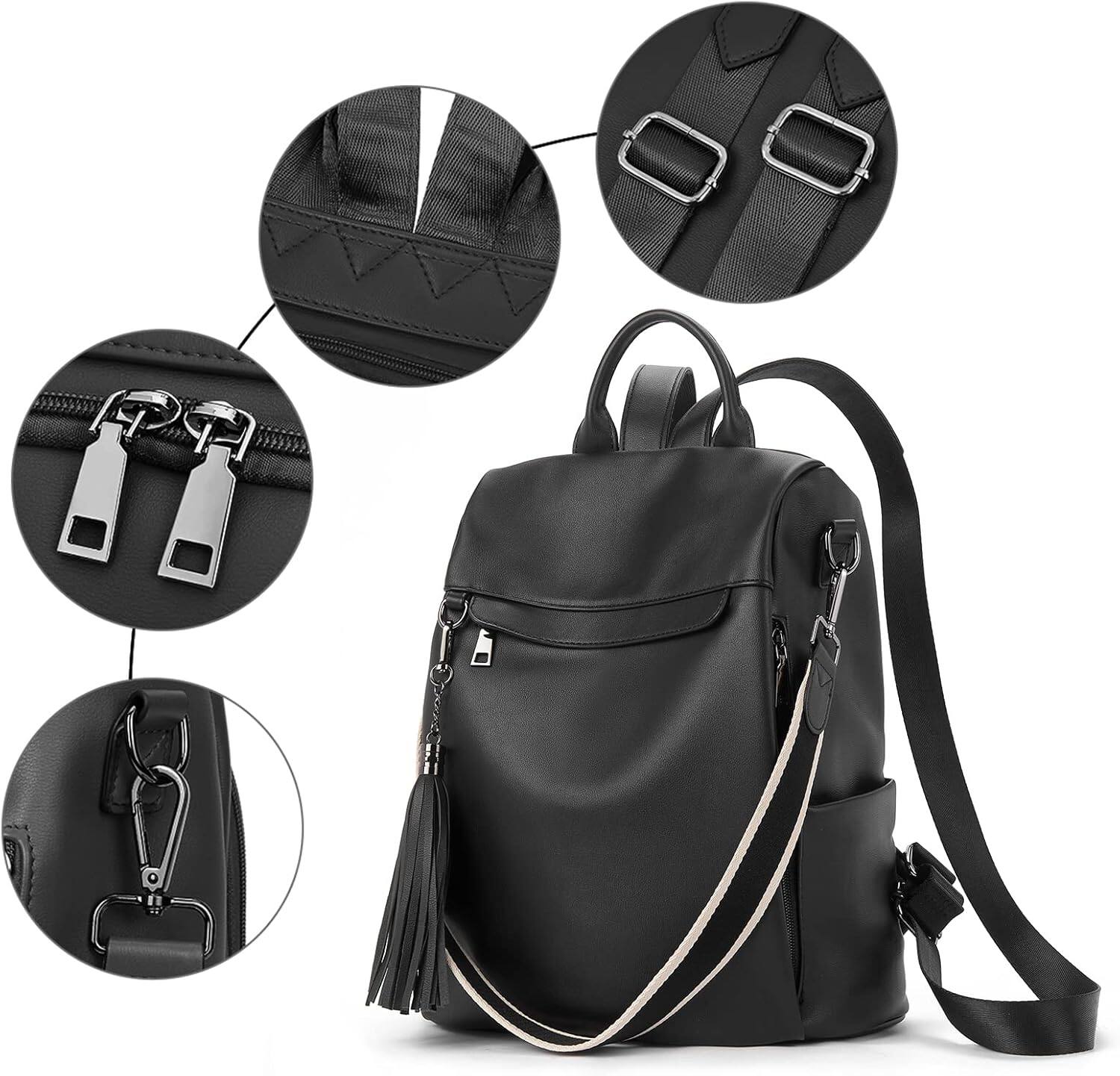 Alt View 2. Live At Space - Telena Backpack Purse Women, Leather Theft Travel Shoulder Tassel - Floral.