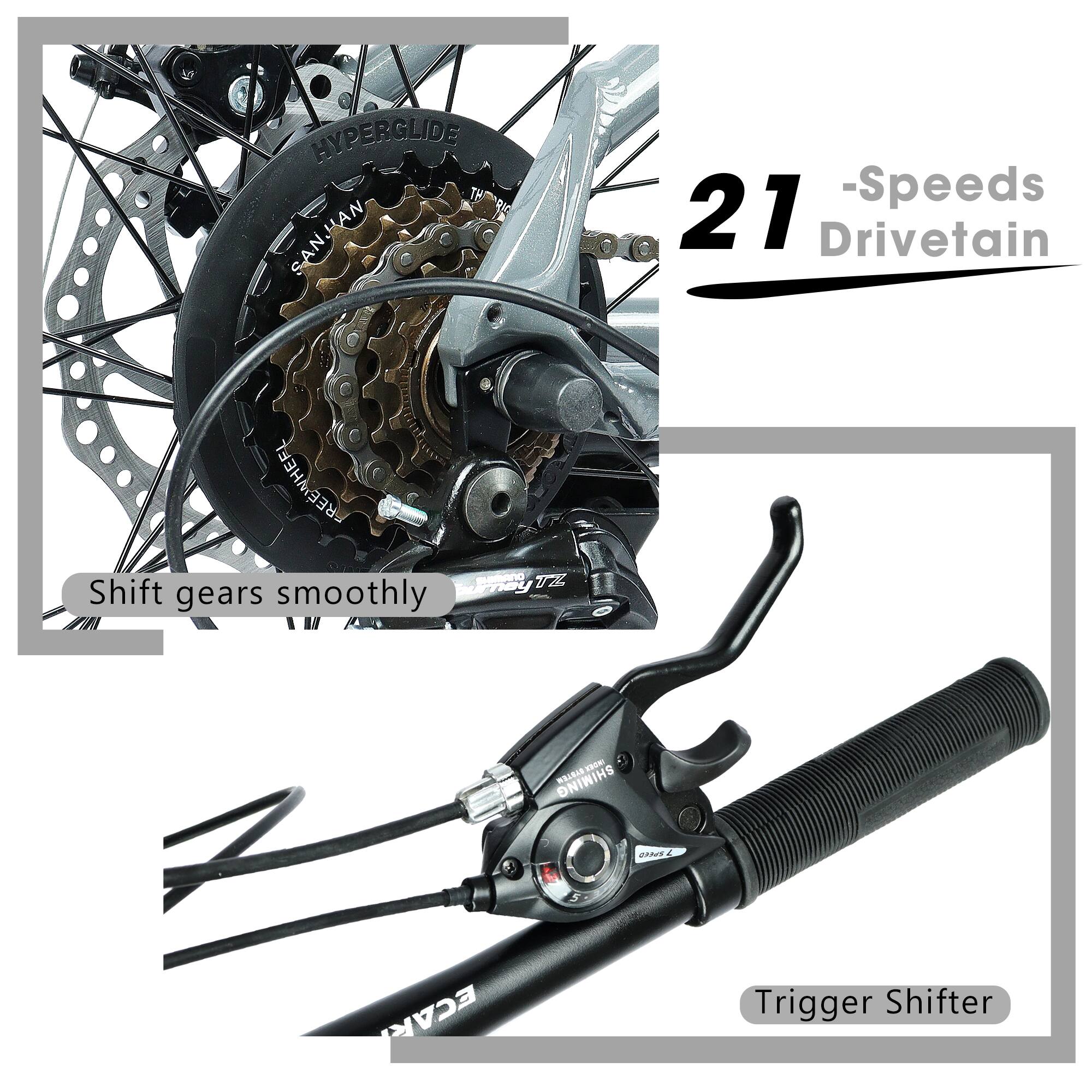 HYPERGLIDE TH HAN 9 SAN.HAN SAN  
- Speeds 21 Drivetrain  
Shift gears smoothly  
Trigger Shifter