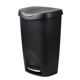 Umbra - Brim 13 gal Black Plastic Step On Wastebasket