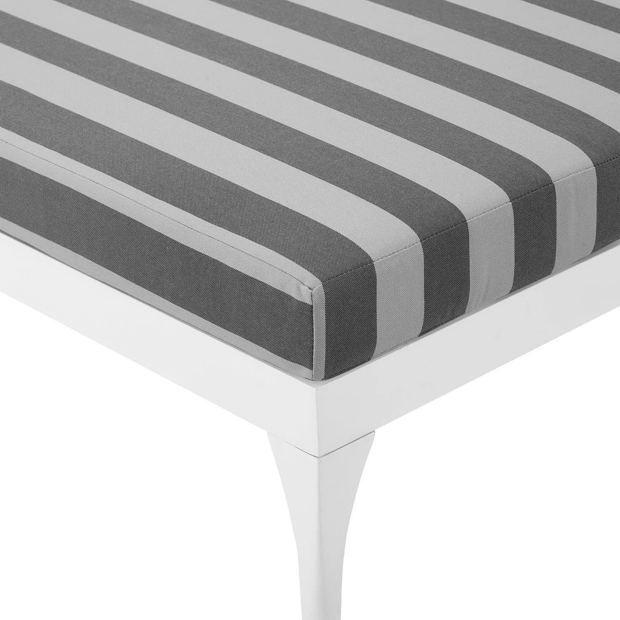 Alt View 3. Modway - Perspective Cushion Outdoor Patio Chaise Lounge Chair by Modway - White Striped Gray.