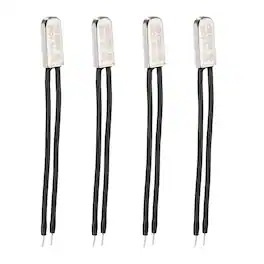 Unique Bargains - 4pcs KSD9700 Thermostat 60C Normally Open N.O Temperature Switch 250V 5A Thermal Protector Metal - Black