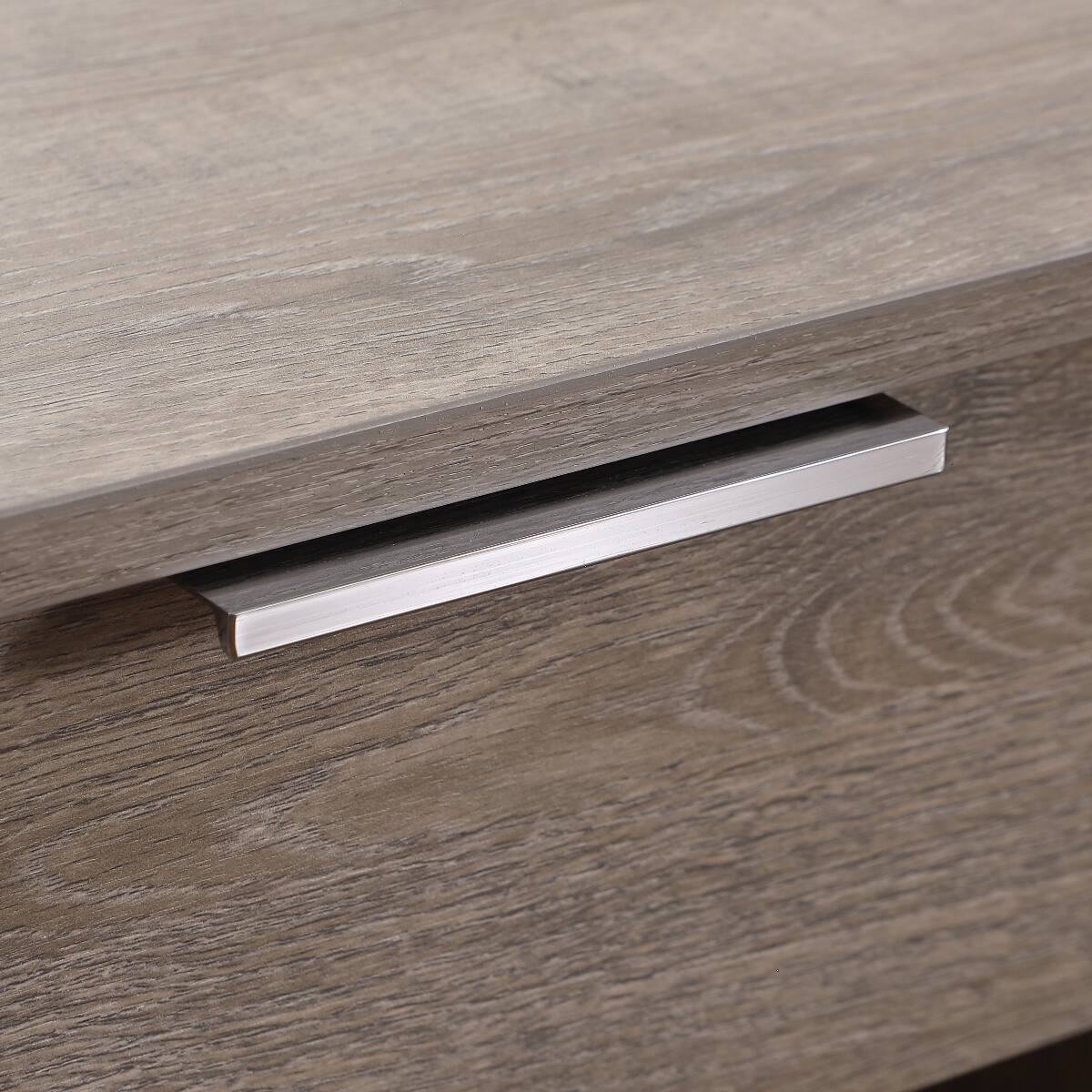 Alt View 2. Loheer - Loheer Nightstand with Drawer Rustic Gray Bedside Table with Open Shelf - Gray.