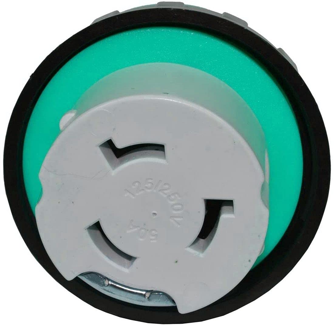 Alt View 3. HQRP - RV Power Adapter 15 A Male to 50 A Female Twist Lock NEMA 5-15P to SS2-50R - Green.