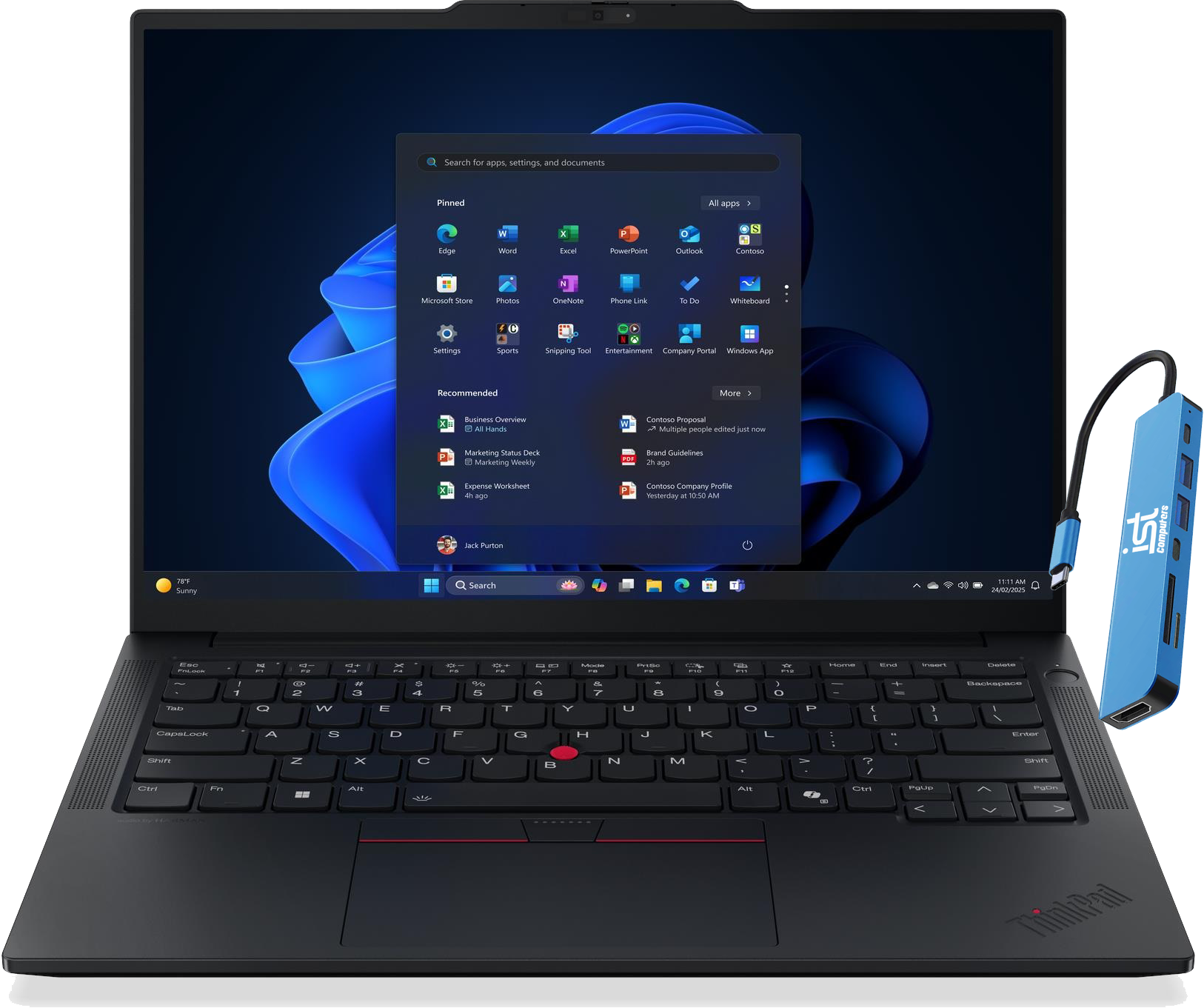 Lenovo - ThinkPad E14 Gen 7 14" FHD+ Touchscreen Laptop - Intel Core 7 240H - 16GB RAM - 512GB SSD - Thunderbolt - Win 11Pro - Black