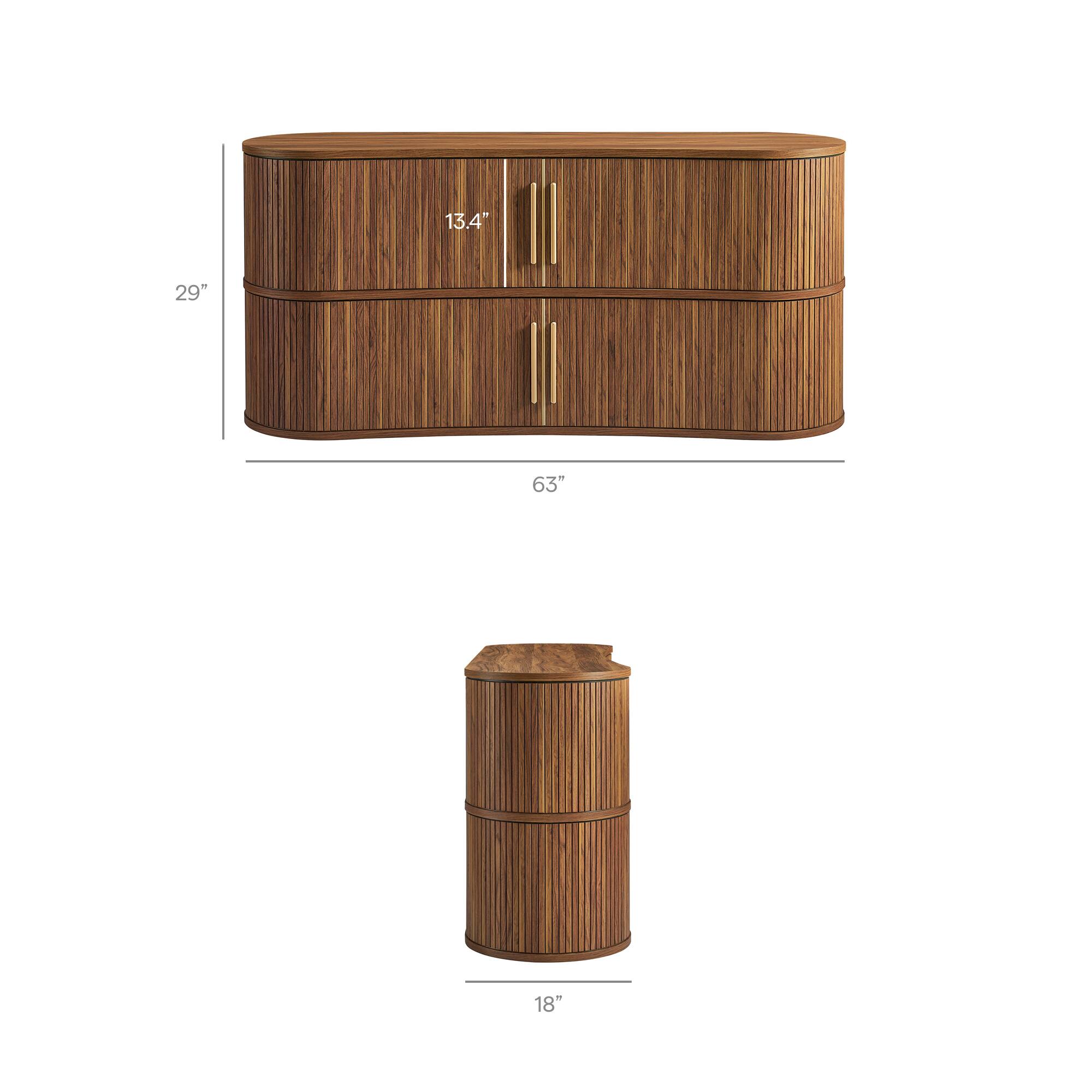 29" x 13.4" x 63"  
18"