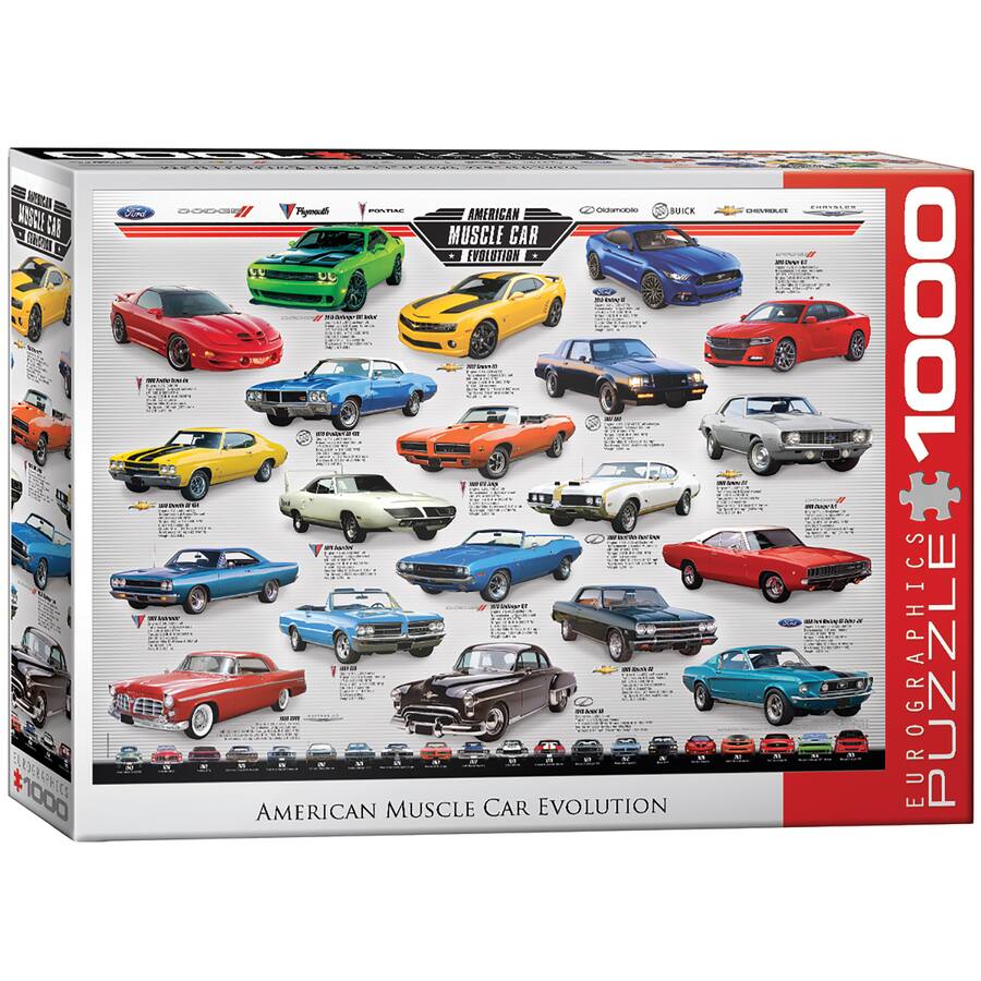 Eurographics Muscle Car Evolution Chart Puzzle, 1000 Pieces ...