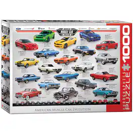 Eurographics - Muscle Car Evolution Chart Puzzle, 1000 Pieces