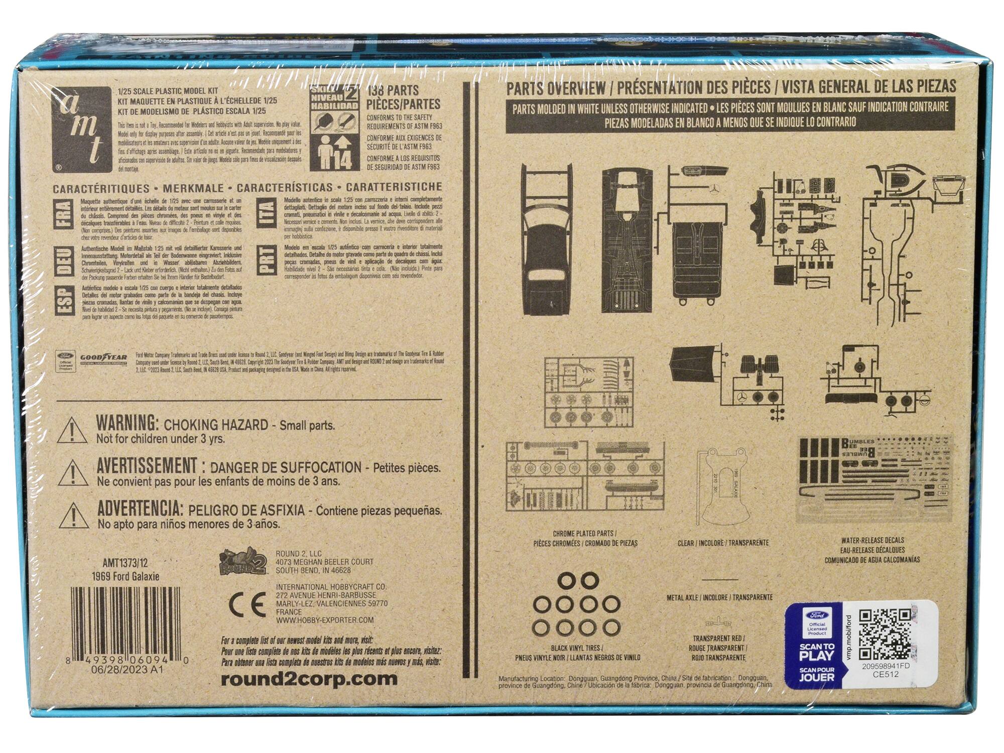 Sure, here is the corrected and grouped text from the image:

---

**1/25 SCALE PLASTIC MODEL KIT**

**KIT MAQUETTE EN PLASTIQUE À L'ÉCHELLE 1/25**

**KIT DE MODELSMO PLASTICO A LA ESCALA 1/25**

**KIT MODELISMO PLASTICO A LA ESCALA 1/25**

**This kit does not require glue, paint or tools. Simply snap the parts together.**

**Este kit no requiere pegamento, pintura ni herramientas. Simplemente ensamble las piezas.**

**Ce kit ne nécessite ni colle, ni peinture ni outils. Il suffit de clipser les pièces.**

**Con este kit no se requieren pegamento, pintura ni herramientas. Simplemente ensamble las piezas.**

**Con este kit no se requieren pegamento, pintura ni herramientas. Simplemente ensamble las piezas.**

**CARACTERÍSTICAS - MERKMALE - CARACTERÍSTICAS - CARATTERISTICHE**

**138 PARTS**

**PIECES/PARTES**

**REQUIRE