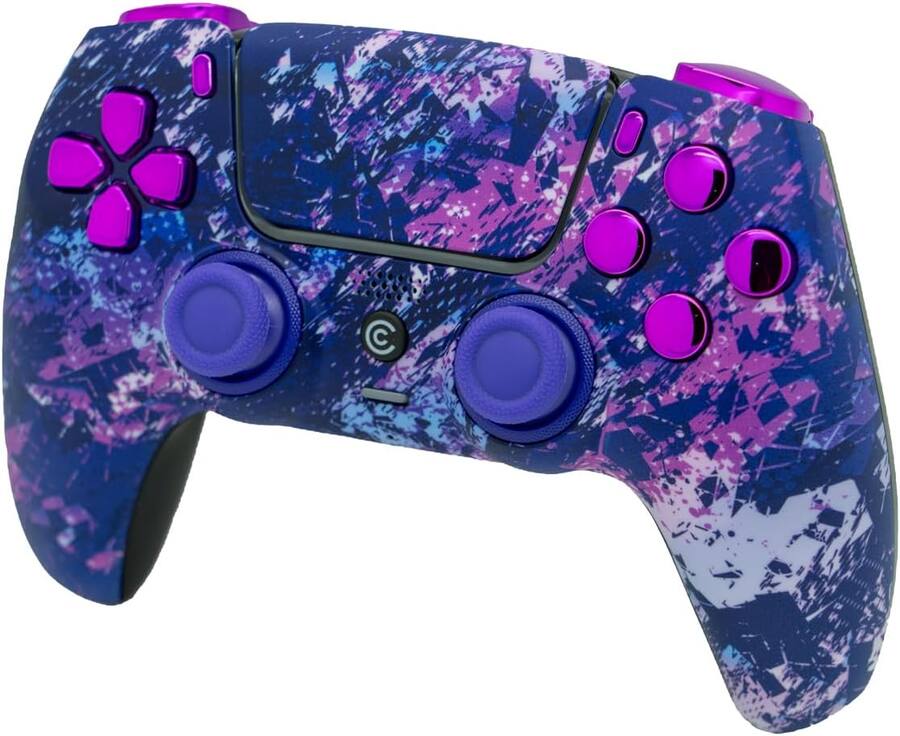Purple Controller Custom Custom Controllerzz Custom Wireless Controller for PS5 Purple Chaos ...