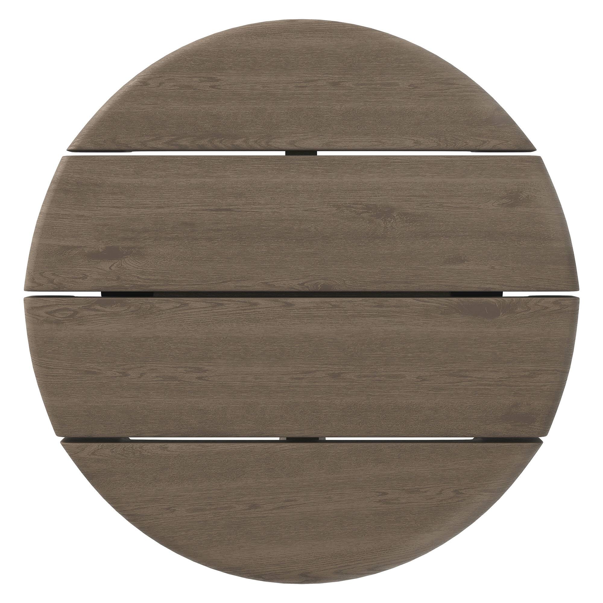 Alt View 2. Modway - Eleni 20-Inch Round Outdoor Teak Wood Side Table by Modway - Weathered Gray Teak.