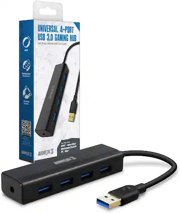 UNIVERSAL 4-PORT USB 3.0 GAMING HUB
Hub de jeu universel USB 3.0 à 4 ports
Multiplageur Murtgoueur Boahitg Baatta 3
ARMOR SCAN MERE Jes For One PS4 : thor Nintendo Switch* 3 PE Mar ARMOR 3 ARMOR 3 FOMOSA