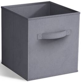 Sorbus - Fabric Storage Cube, 11-Inch Foldable Storage Bin with Handle for Closet, Pantry, Cubbies, Toys & Bath (1-Piece) - Gray