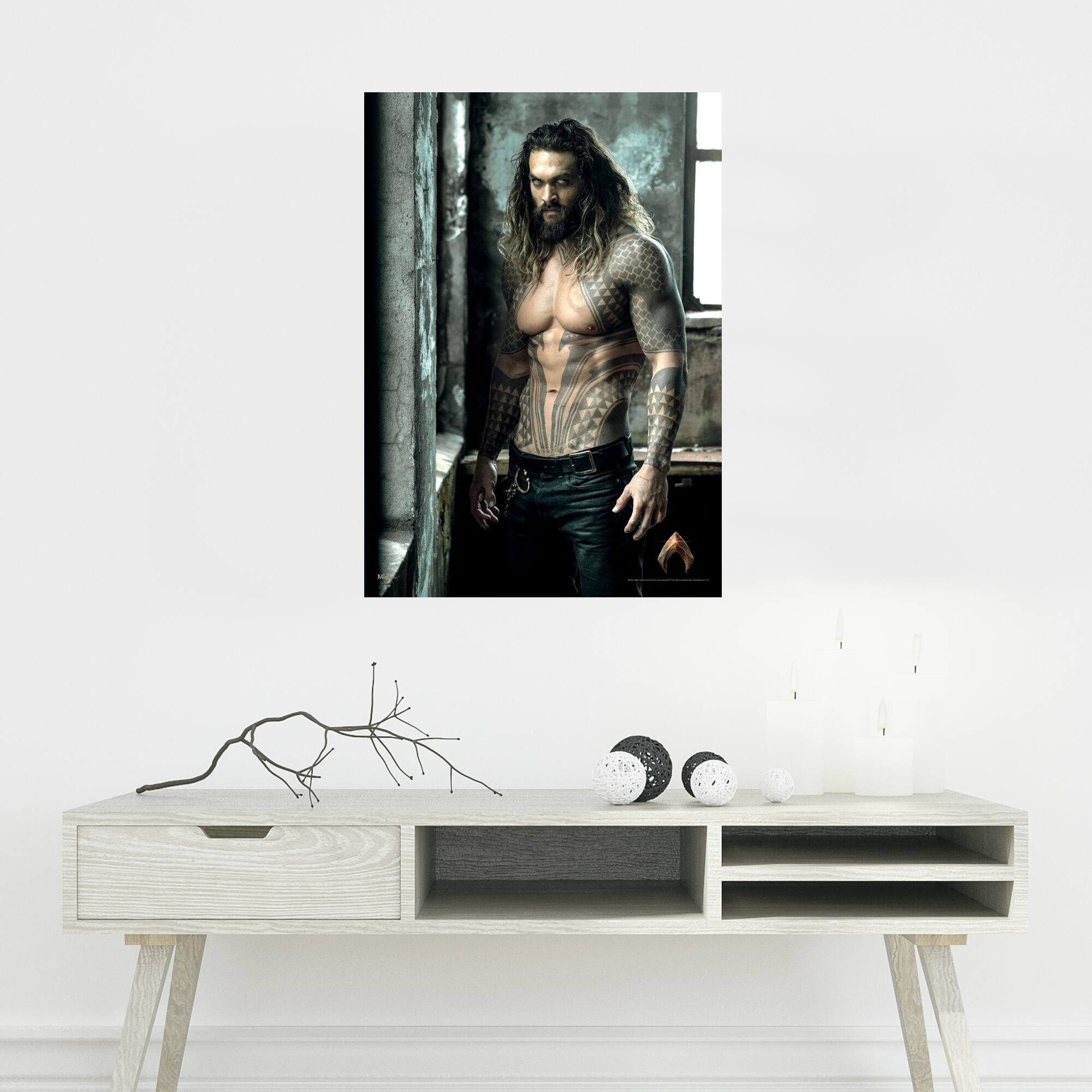 Left. Trend Setters - Justice League (Aquaman) MightyPrint™ Wall Art - Multicolor.