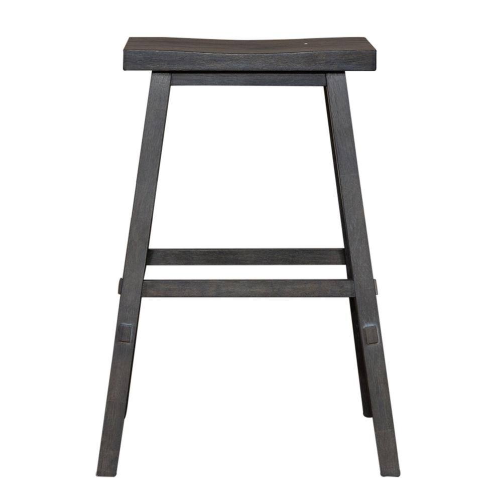 Left. Liberty Furniture Industries - Creations 30 Inch Sawhorse Stool- Slate in Various - Brown.