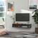 Alt View 1. Homcom - Wall Mounted TV Stand, Media Console Floating Storage Shelf for Living Room or Home Office - Dark Grey Wood Grain.