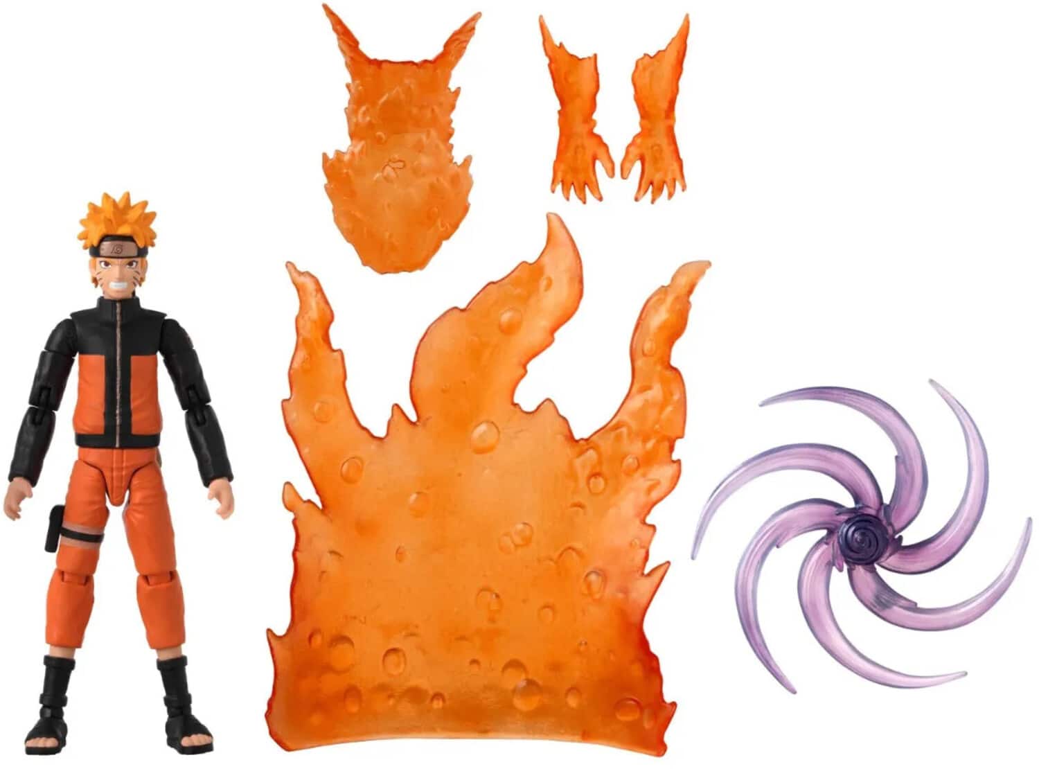 Bandai - Naruto - Anime Heroes: Beyond - Naruto Uzumaki Tailed Beast Cloak Action Figure Set - COLLECTIBLES - Multicolor