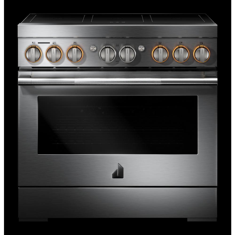 Alt View 2. JennAir - RISE 5.1 Cu. Ft. Freestanding Electric Induction Range - Stainless Steel.
