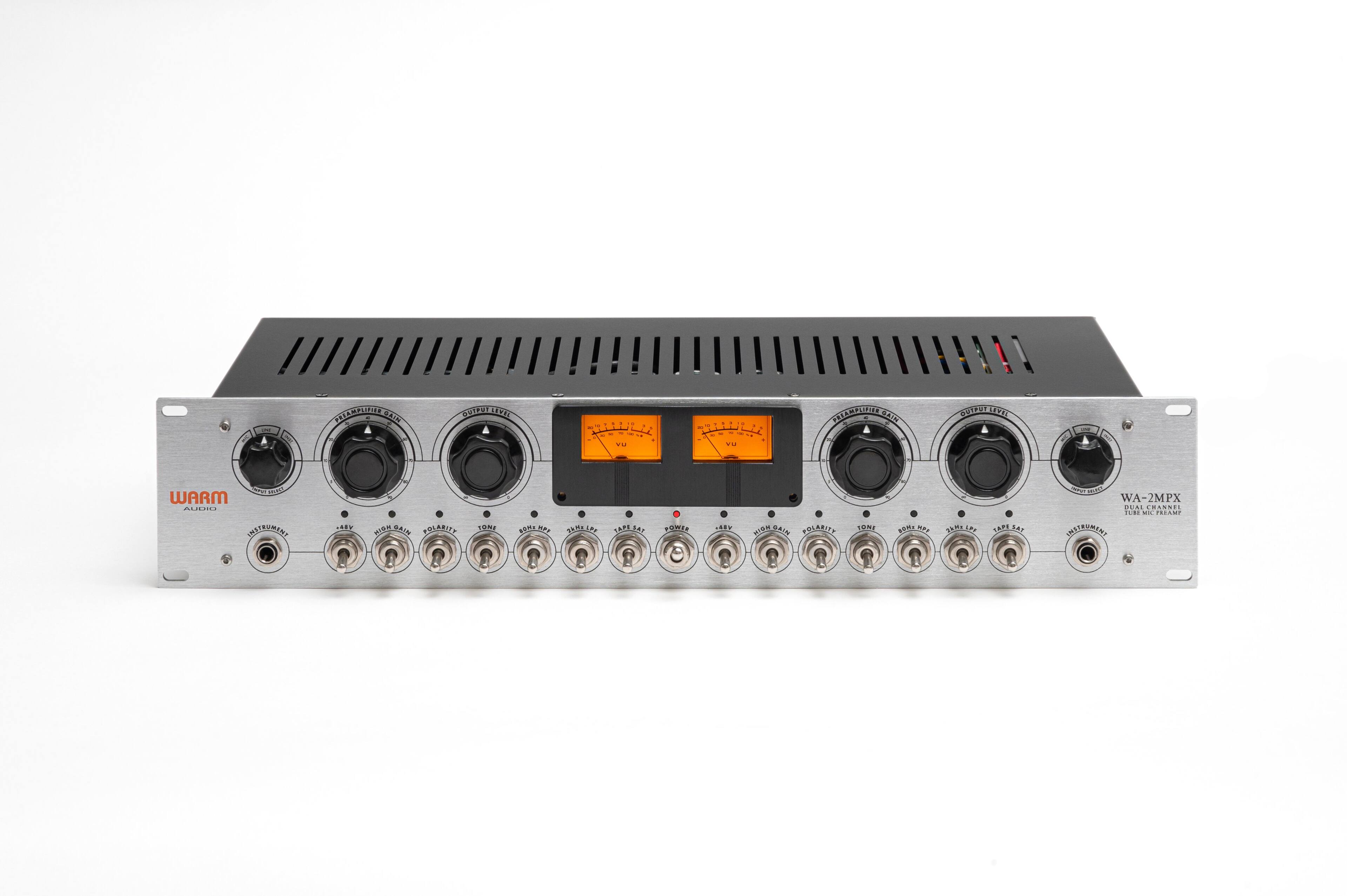 Front. Warm Audio - WA-2MPX Dual-Channel Tube Mic Preamp - Silver.
