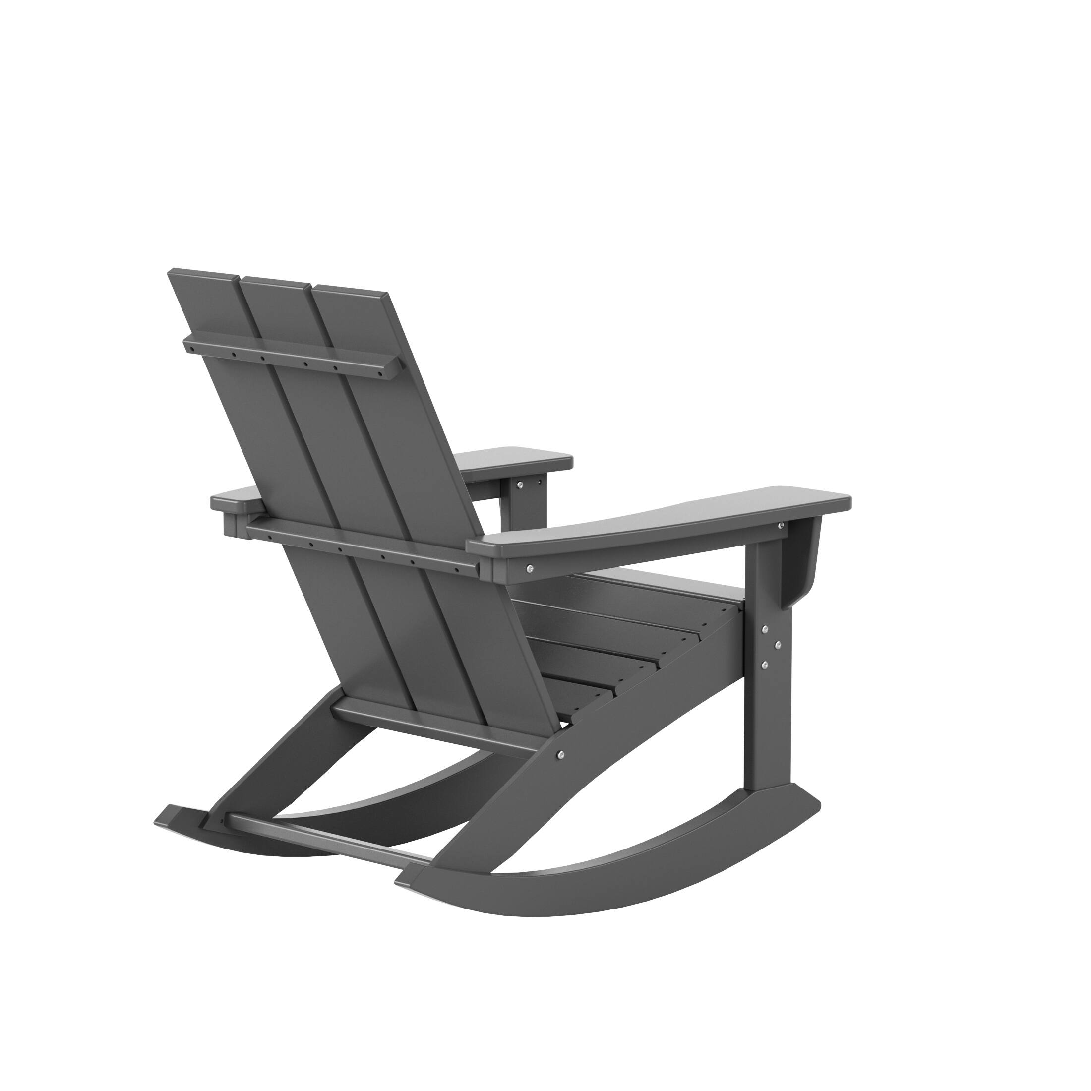 Alt View 1. WestinTrends - WestinTrends Ashore Outdoor Patio Modern Adirondack Rocking Chair - Gray.