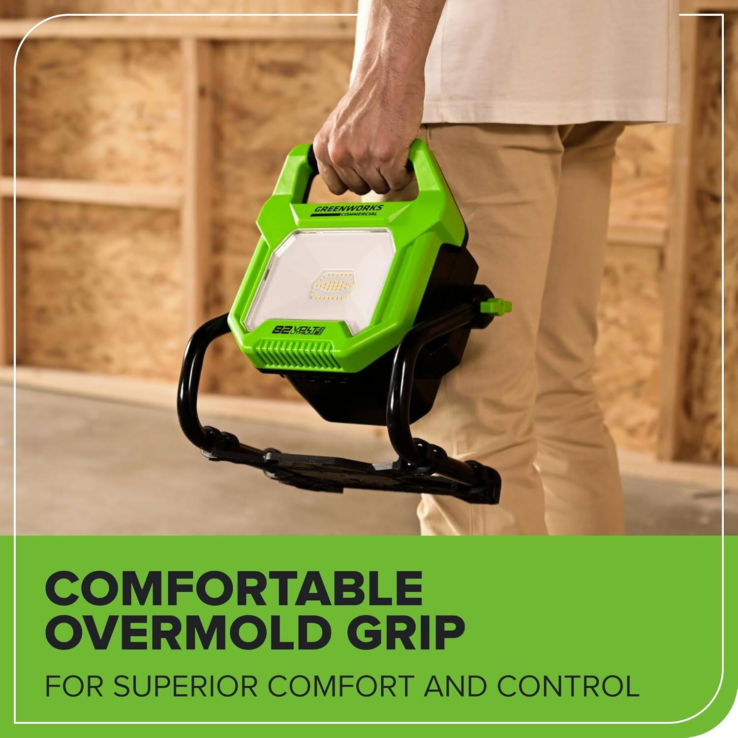 GREENWORKS - 82XRSTA COMFORTABLE OVERMOLD GRIP FOR SUPERIOR COMFORT AND CONTROL

COMFORTABLE OVERMOLD GRIP  
FOR SUPERIOR COMFORT AND CONTROL