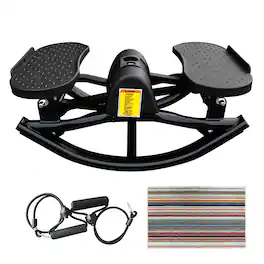 Anysun - Swing Stepper Machine - Home Aerobic Fitness, Targets Waist & Legs, Foldable, Quiet, for Whole Family - Black
