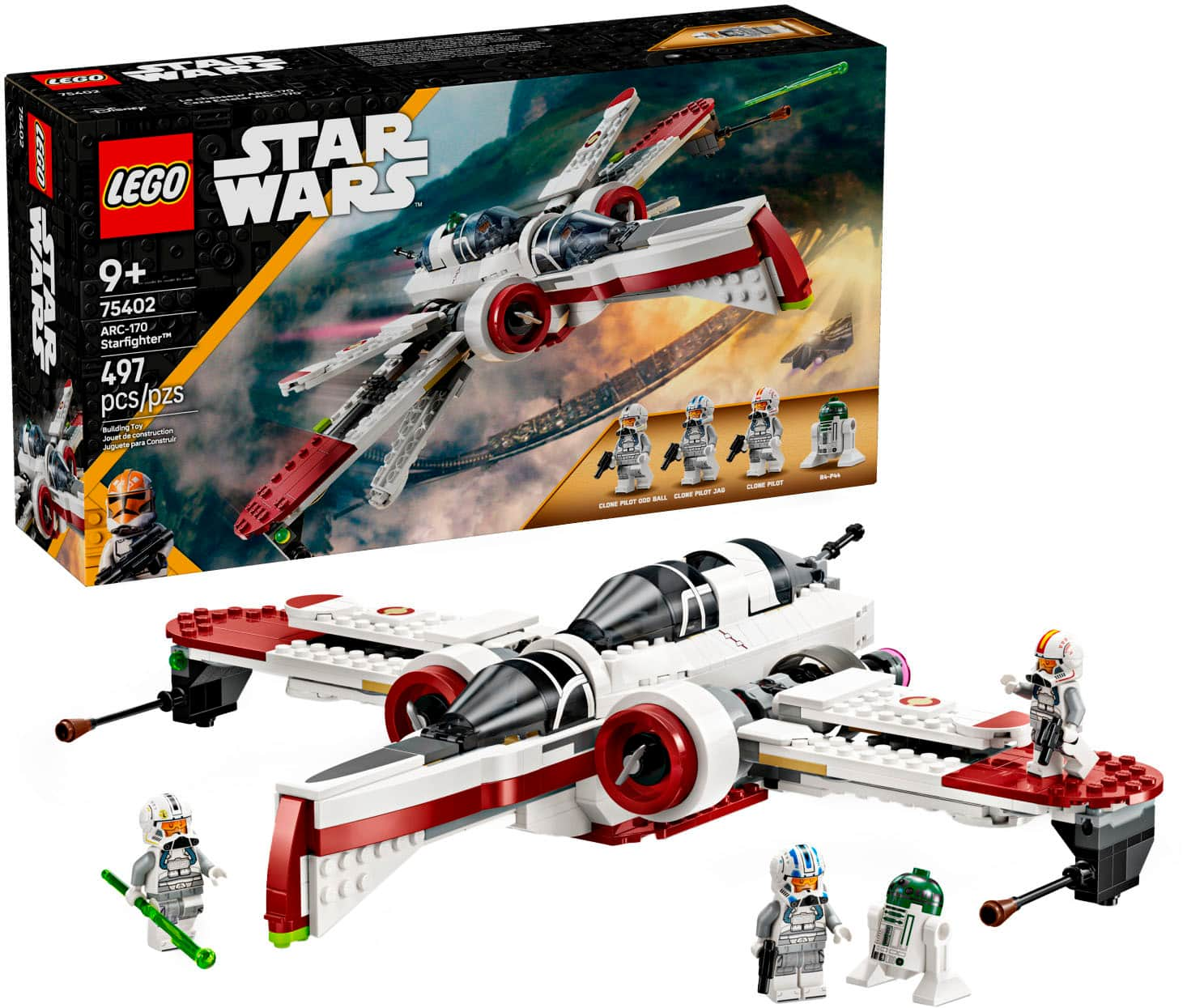 LEGO Star Wars Revenge of the Sith ARC 170 Starfighter Spaceship Building Toy 75402 6527519 Best Buy