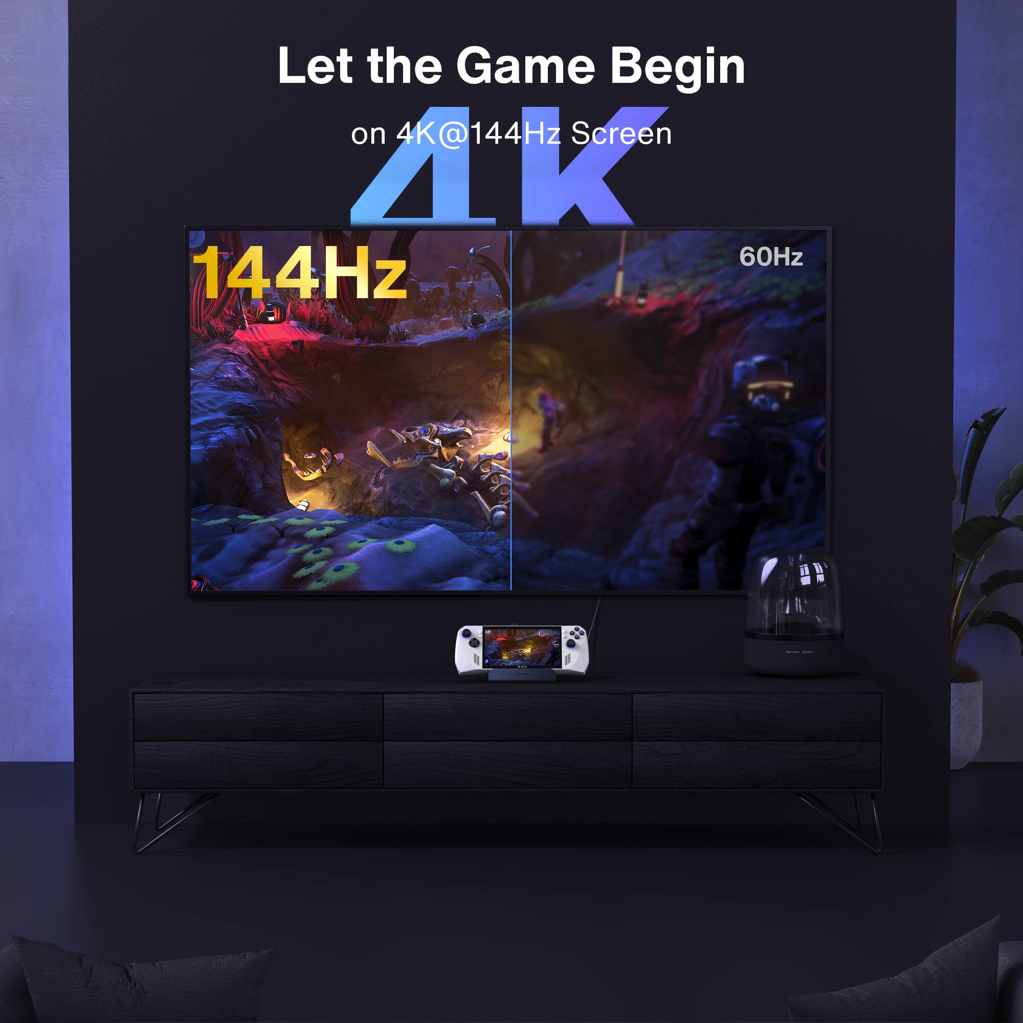 Let the Game Begin on 4K@144Hz Screen on 4K@144Hz, AK on 60Hz, 144Hz