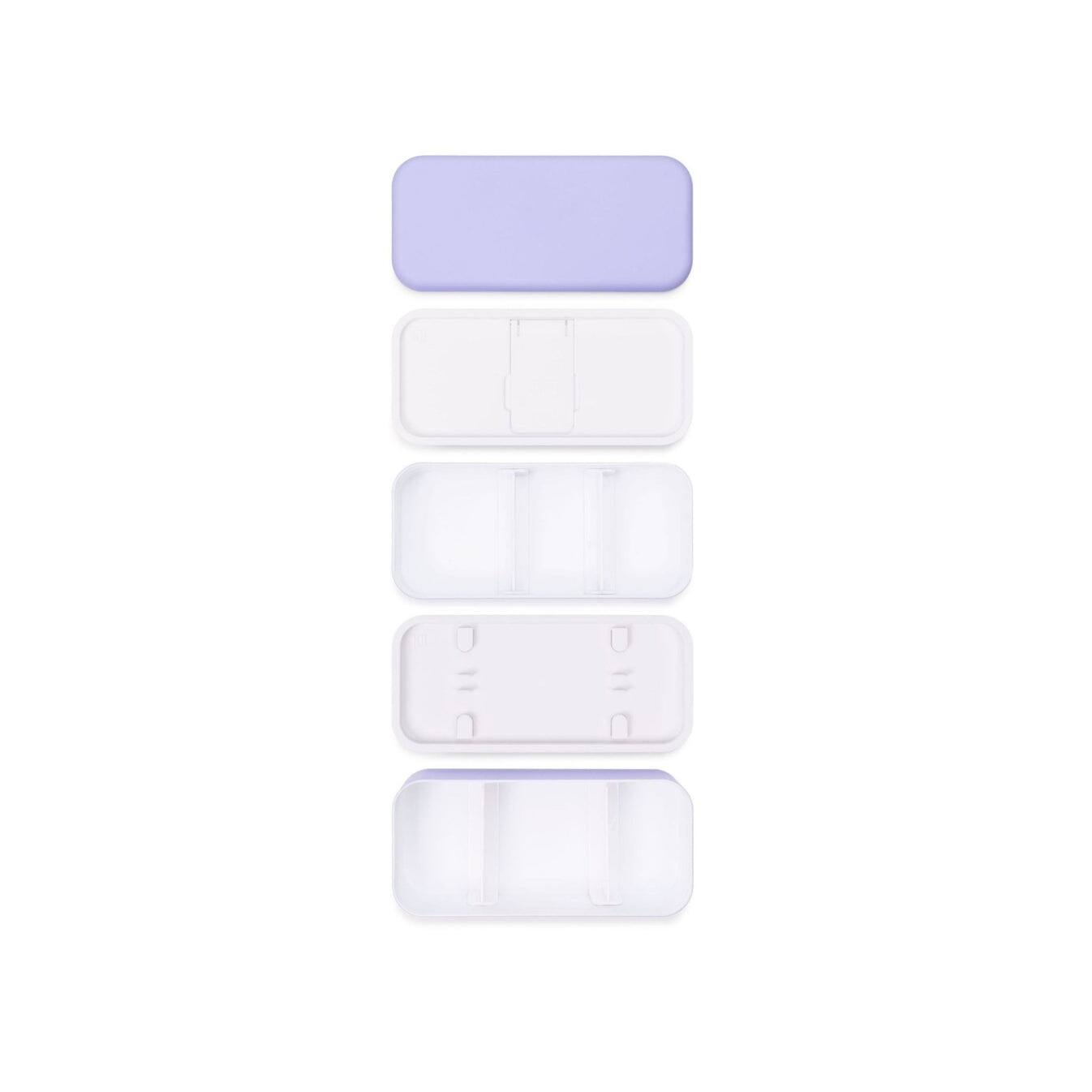 Back. Function 101 - BentoStack Tech Accessory Organizer Purple - Purple.