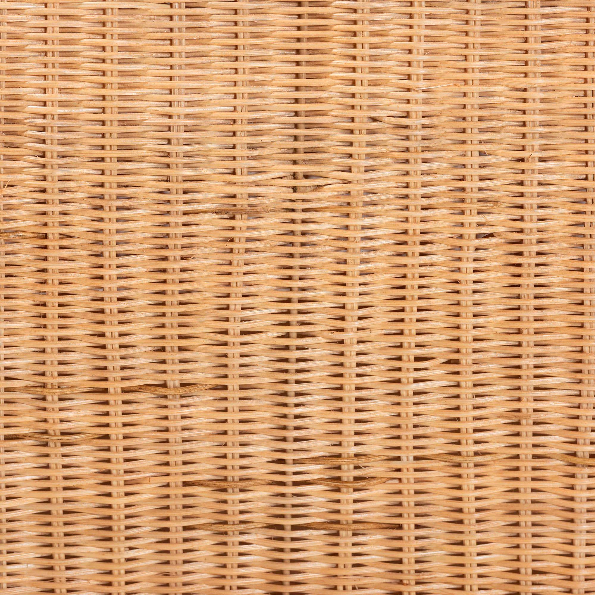 Alt View 1. bali & pari - Ada Natural Rattan Laundry Hamper - Handwoven Wicker Storage Basket for Laundry Room - Light Honey.