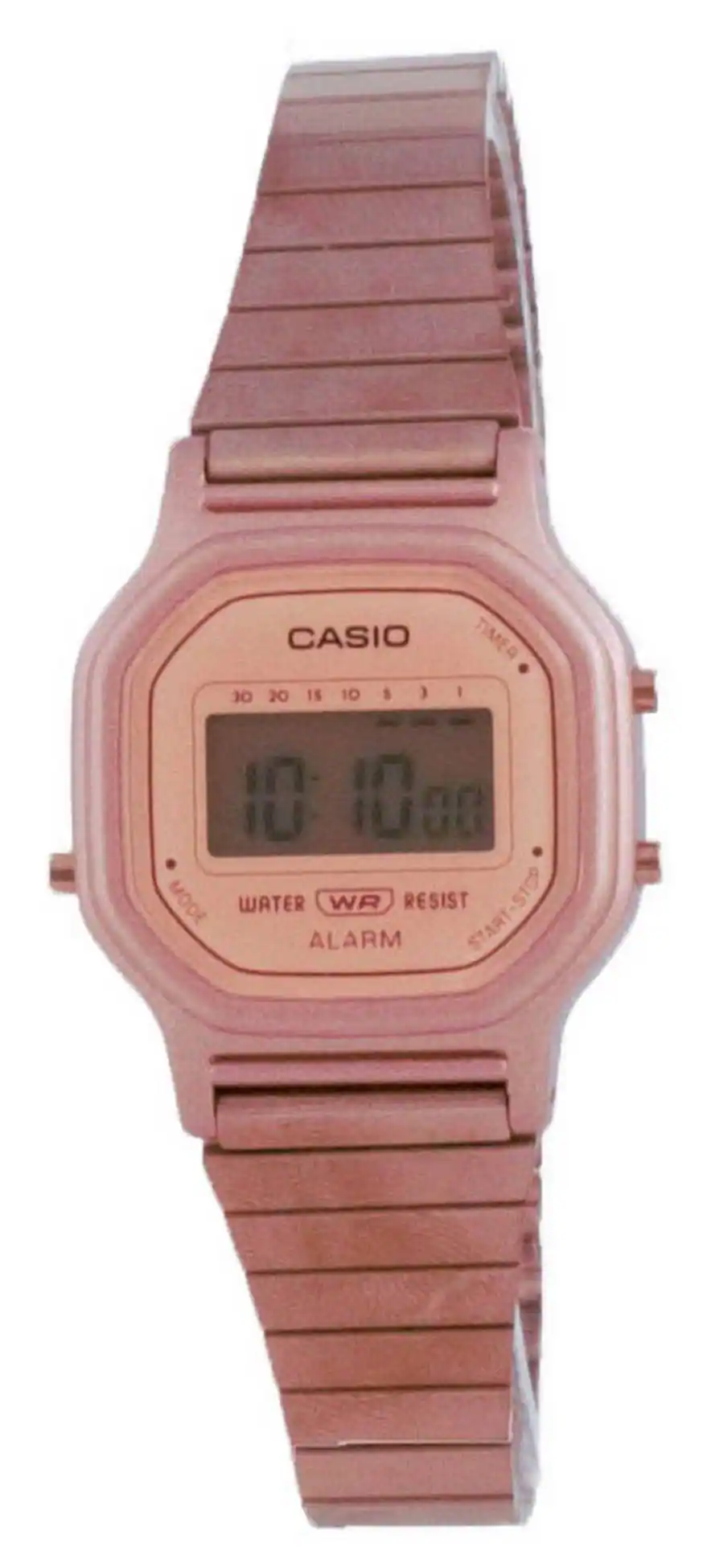 Casio - Vintage Digital LA-11WR-5A Ladies Watch Alarm Stopwatch Timer Auto Calendar - Rose Gold