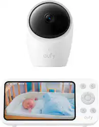 eufy - E21 Baby Monitor with 4K Camera and Charging Base - White - Front_Zoom