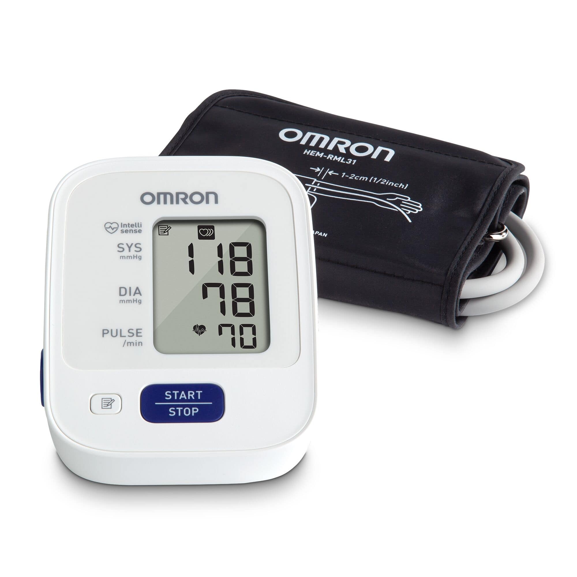 Alt View 13. Omron - 3 Series - Automatic Upper Arm Blood Pressure Monitor - Black/White.