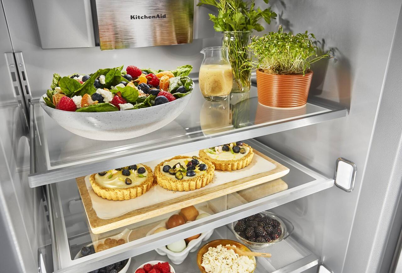 Alt View 17. KitchenAid - 20.8 Cu. Ft. Side-by-Side Refrigerator with Ice and Water Dispenser - Stainless Steel with PrintShield Finish.