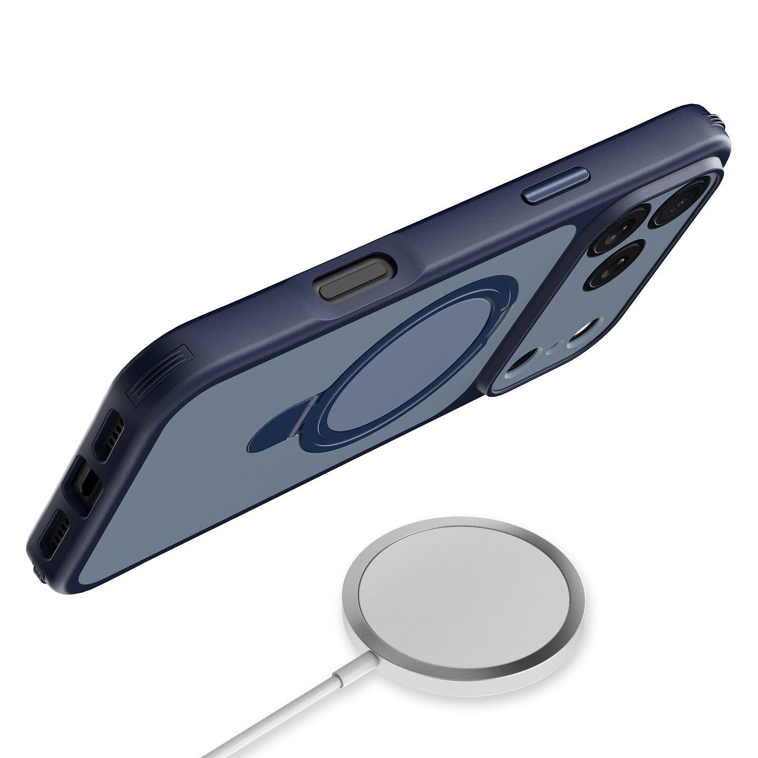 Alt View 2. BASELINE - TouchTone Series Kickstand Ring MagSafe Case for Apple iPhone 18 Pro Max / 17 Pro Max - Blue.