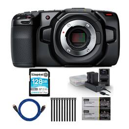 Blackmagic Design - Pocket 4K Cinema Camera with 2 Batteries and Accessory Bundle
