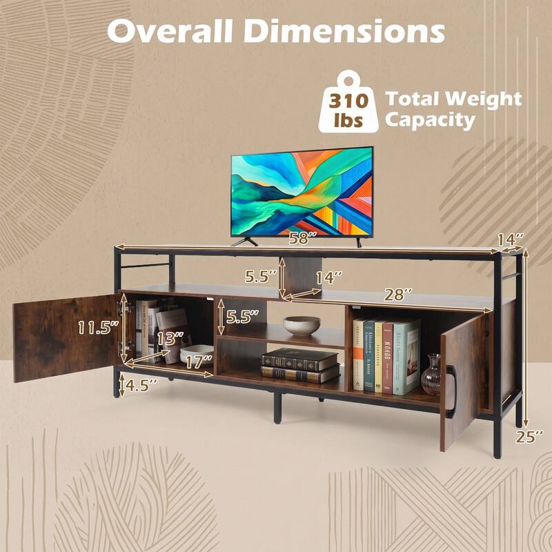 Overall Dimensions  
310 lbs Total Weight Capacity  
58"  
14"  
5.5"  
5.5"  
11.5"  
13"  
17"  
4.5"  
14"  
28"  
25"