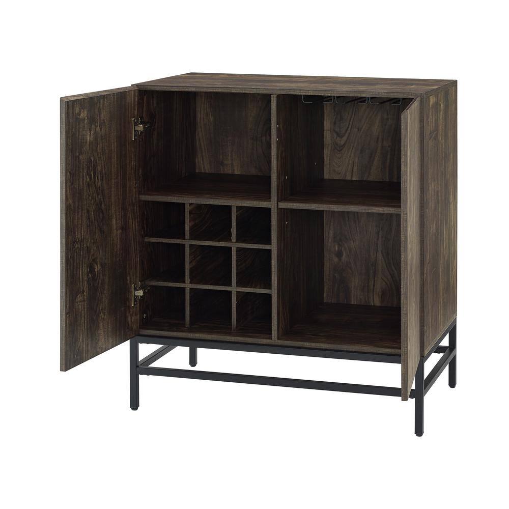 Alt View 6. Crosley Furniture - Jacobsen Bar Cabinet - Brown Ash.