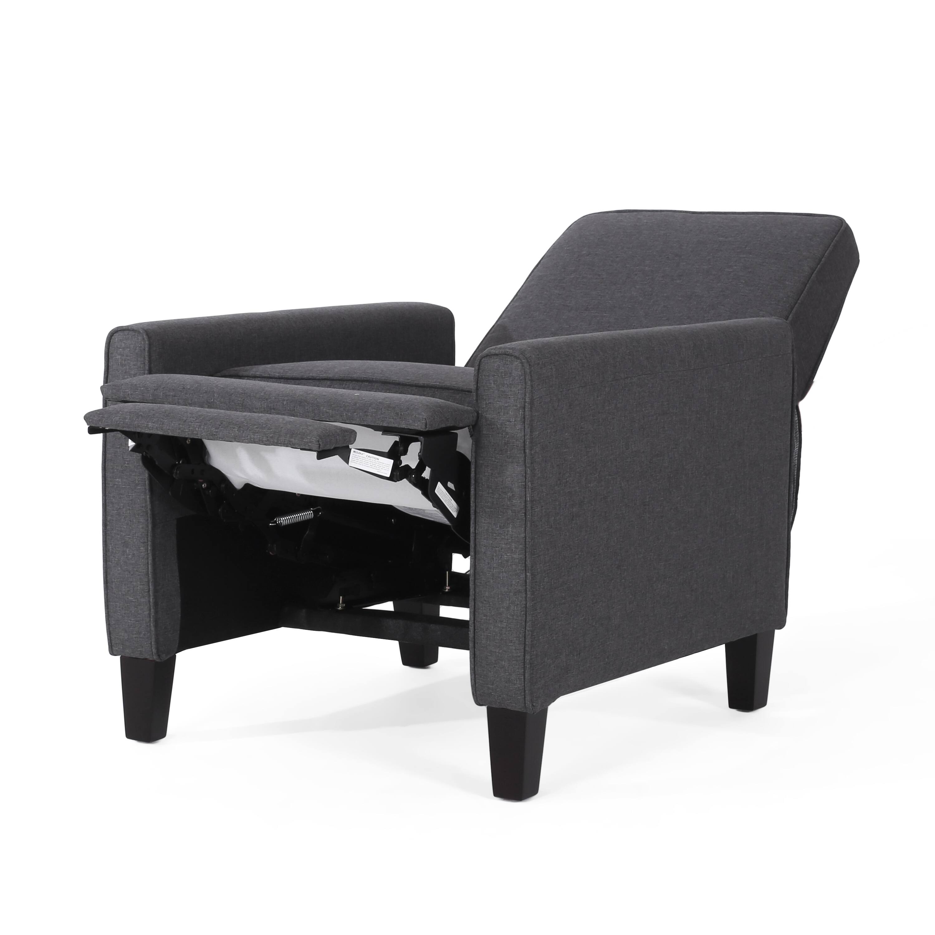 Alt View 4. TinyHomie - Smoke Fabric Push Back Chair for Elegant Home Décor - gray.
