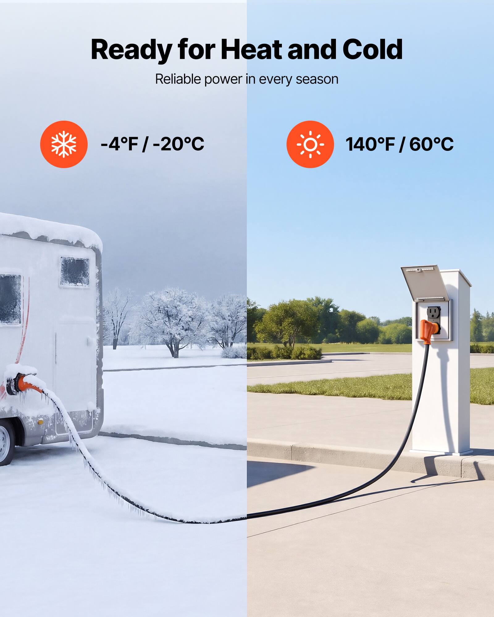 Ready for Heat and Cold  
Reliable power in every season  
-4°F / -20°C  
140°F / 60°C