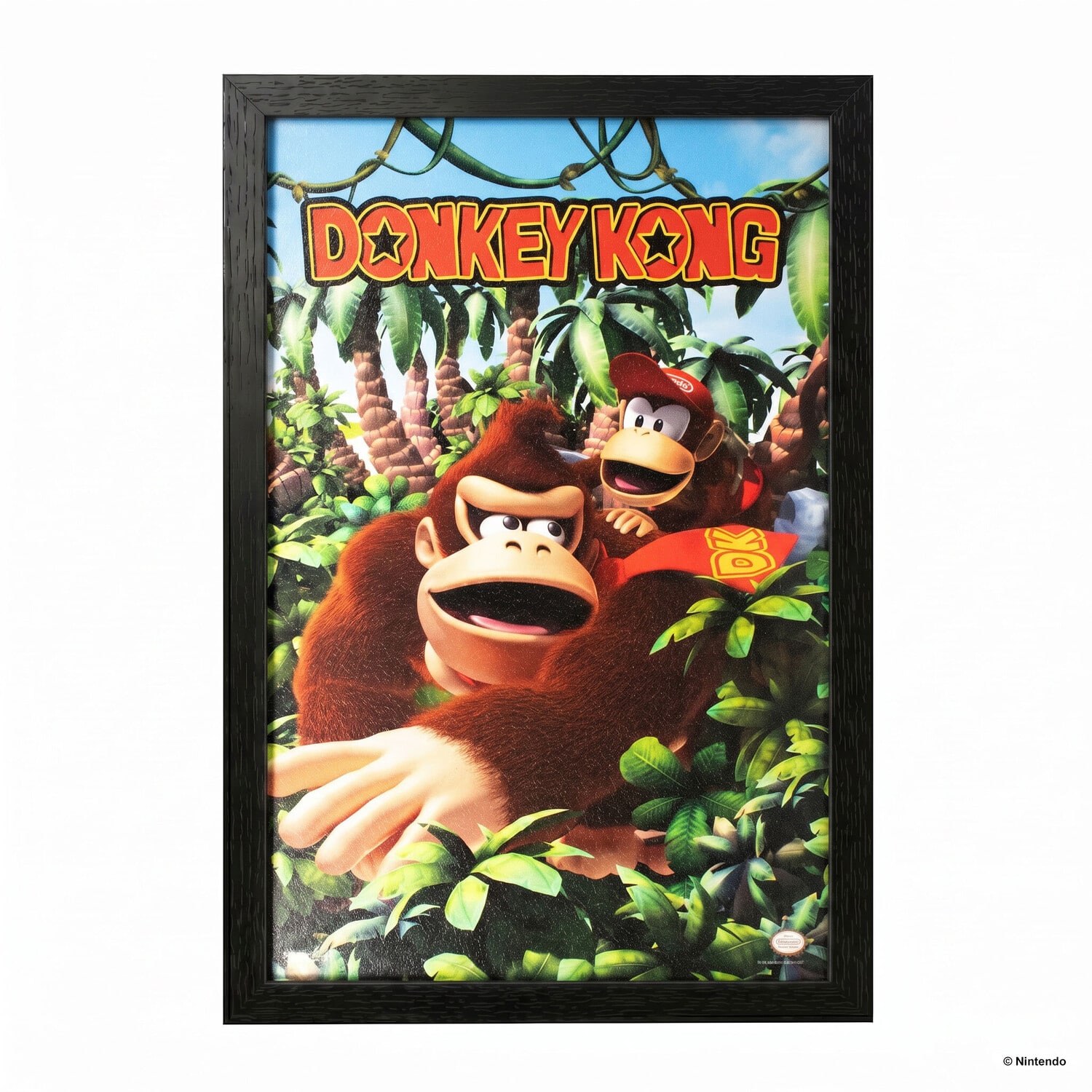 PopMarket - Donkey Kong - DK & Diddy 3D Jungle - 11x17 Framed Gel Coat - Multicolor