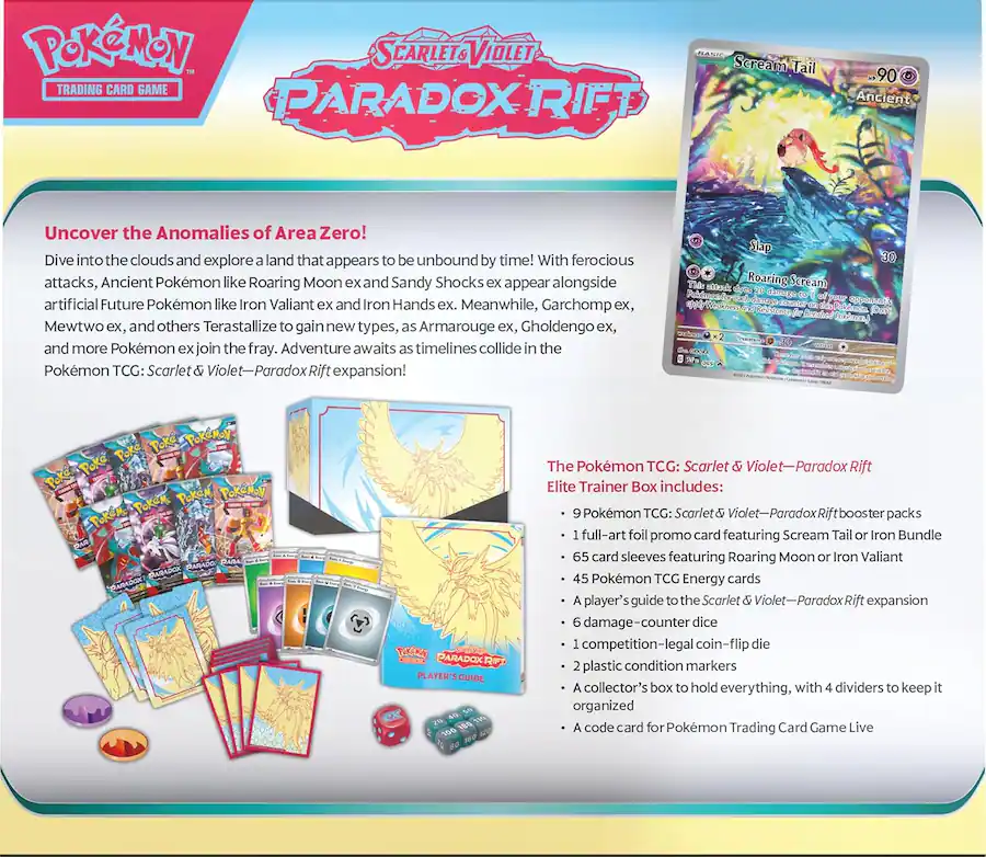 Pokémon Pokemon TCG: Scarlet & Violet Paradox Rift Elite Trainer Box ...