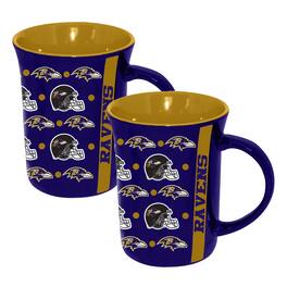 The Memory Company - Baltimore Ravens Two-Pack 15oz. Line Up Ceramic Mugs - Multicolor