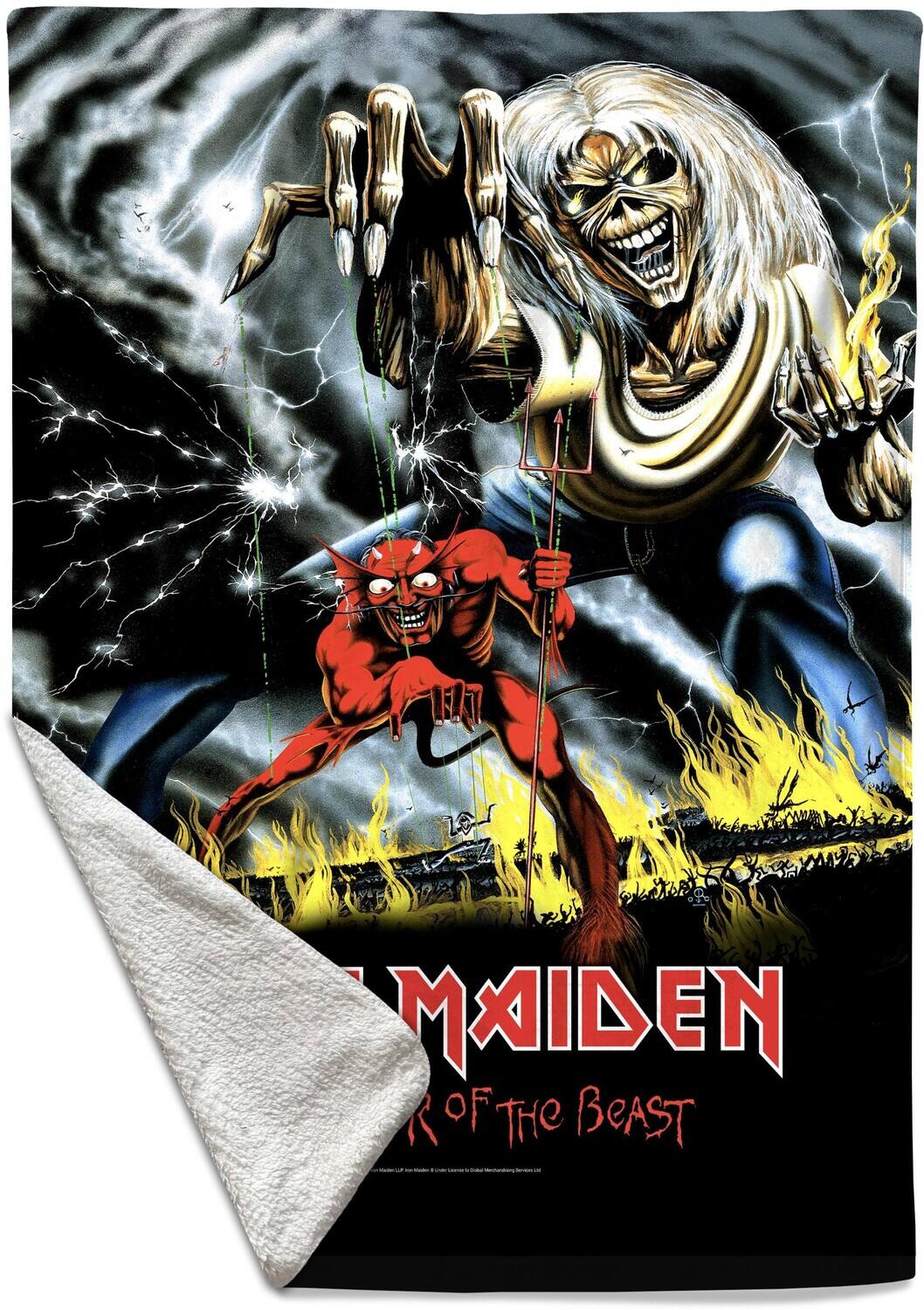 The corrected text from the image is:

"IRON MAIDEN - K OF THE BEAST"