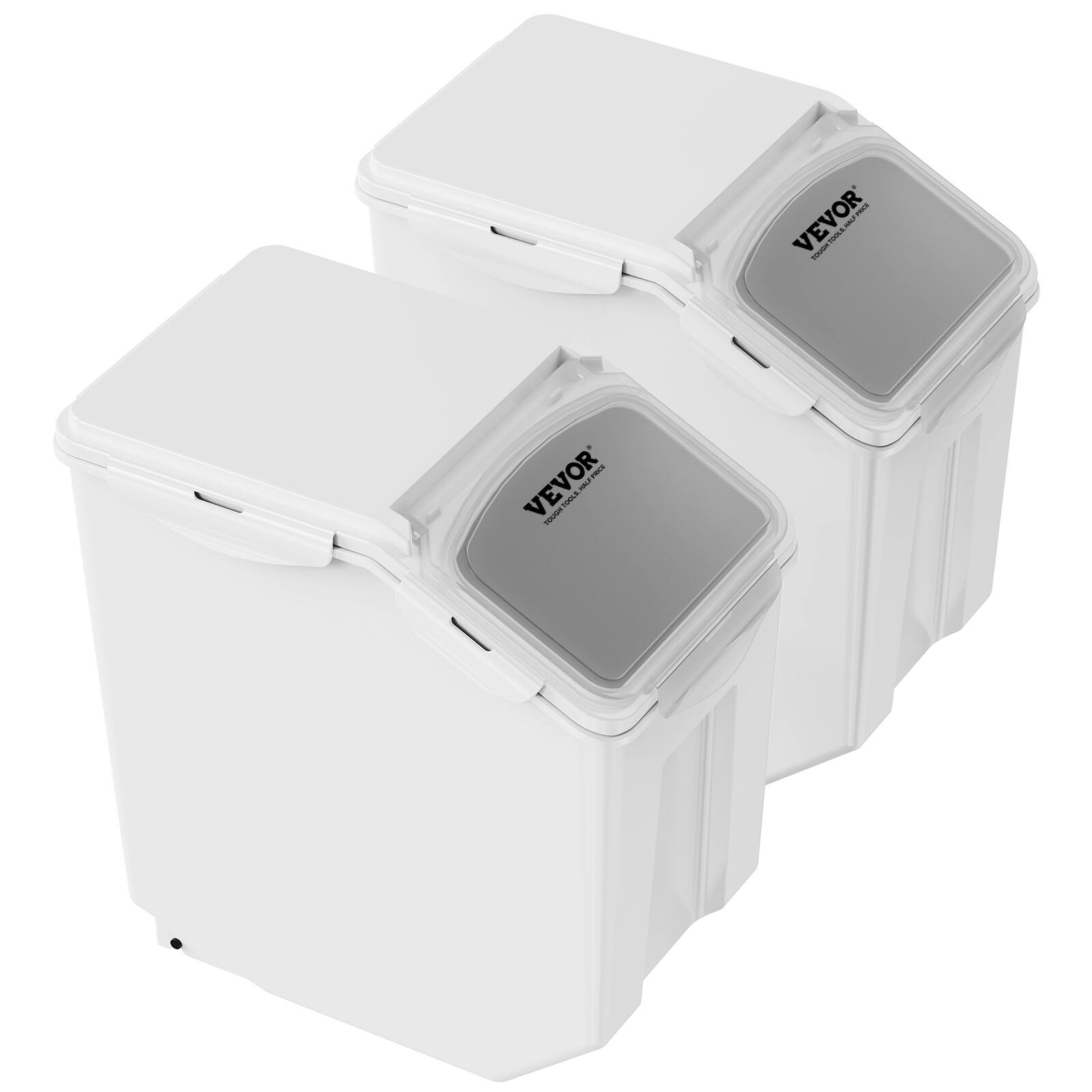 VEVOR Ingredient Storage Bin, 2 x 15L Dispenser Bin with 2