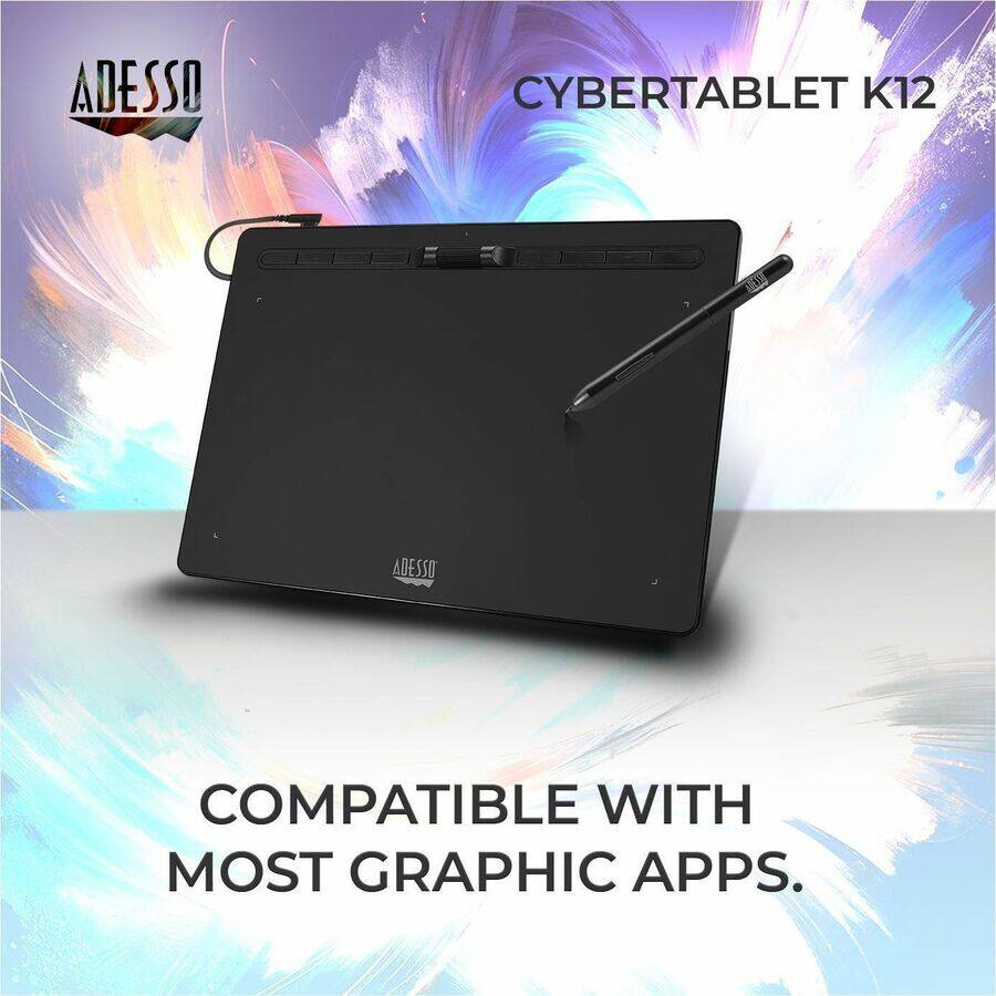 ADESSO CYBERTABLET K12  
COMPATIBLE WITH MOST GRAPHIC APPS.