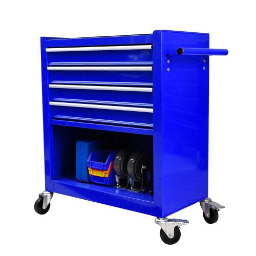 Back. LOVMOR - 4 DRAWERS MULTIFUNCTIONAL TOOL CART WITH WHEELS.