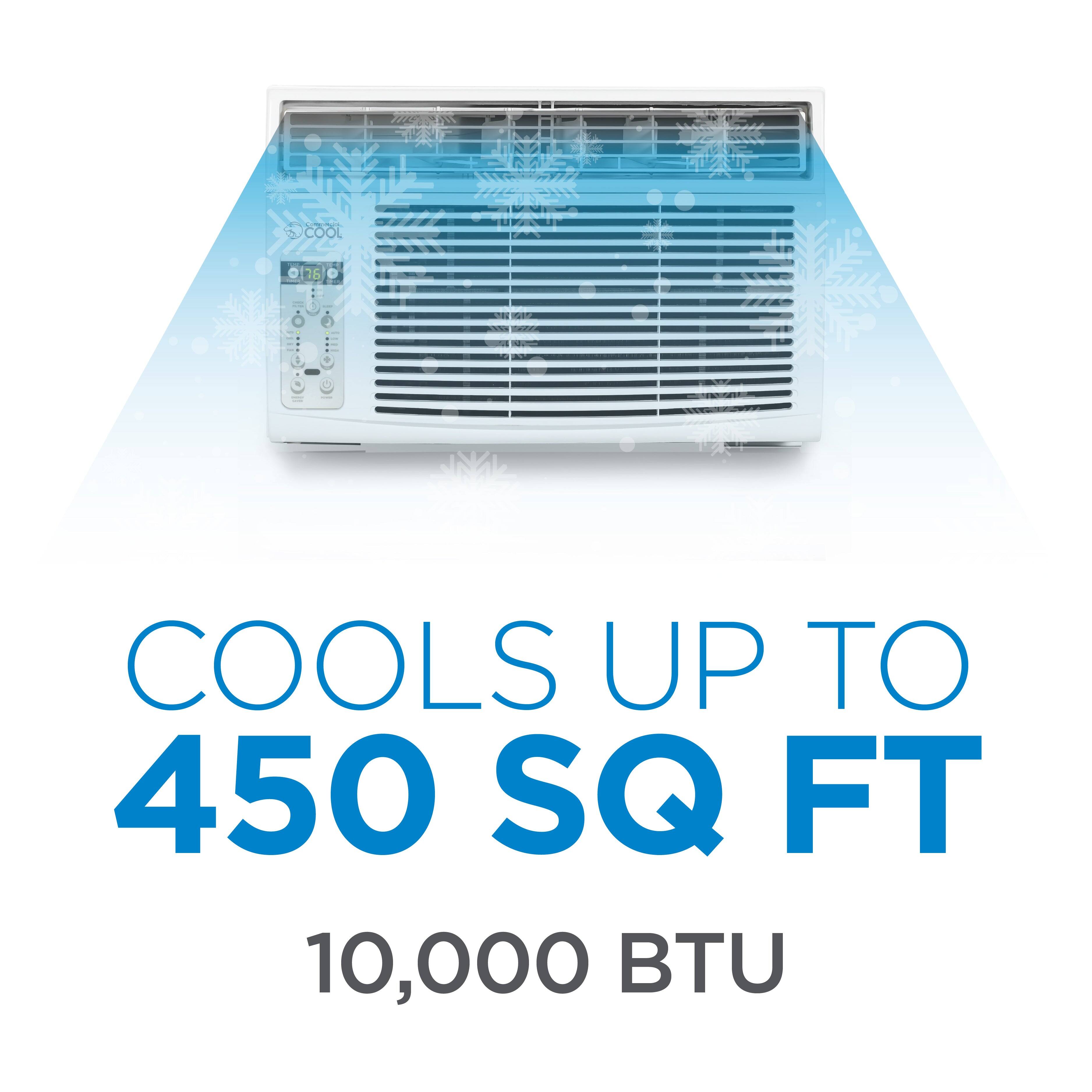 COOLS UP TO 450 SQ FT 10,000 BTU